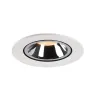 NUMINOS® GIMBLE L, encastré de plafond intérieur, 55 deg , blanc/chrome, LED, 25,4W, 2700K