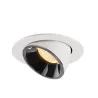 NUMINOS® GIMBLE L, encastré de plafond intérieur, 55 deg , blanc/chrome, LED, 25,4W, 3000K