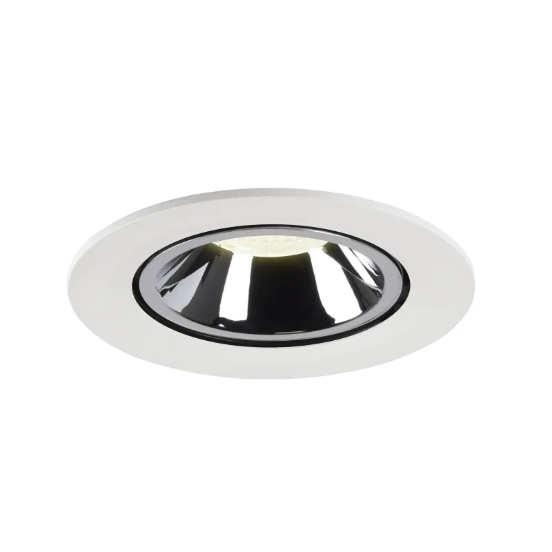 NUMINOS® GIMBLE L, encastré de plafond intérieur, 55 deg , blanc/chrome, LED, 25,4W, 4000K