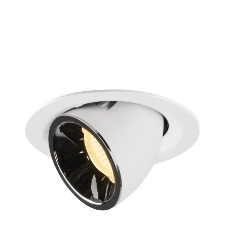 NUMINOS® GIMBLE M, encastré de plafond intérieur, 20 deg , blanc/chrome, LED, 17,5W, 3000K