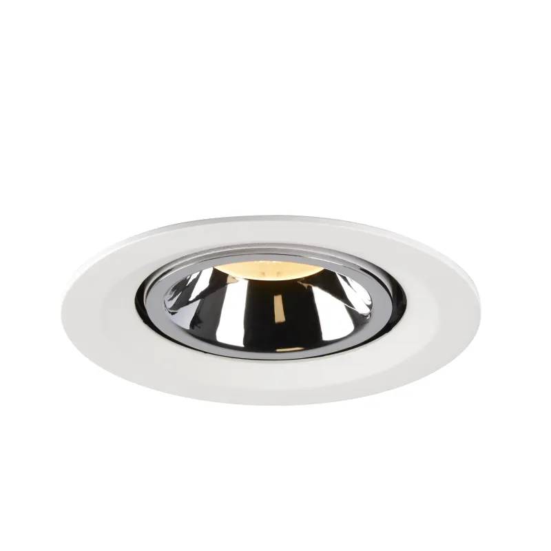 NUMINOS® GIMBLE M, encastré de plafond intérieur, 40 deg , blanc/chrome, LED, 17,5W, 3000K