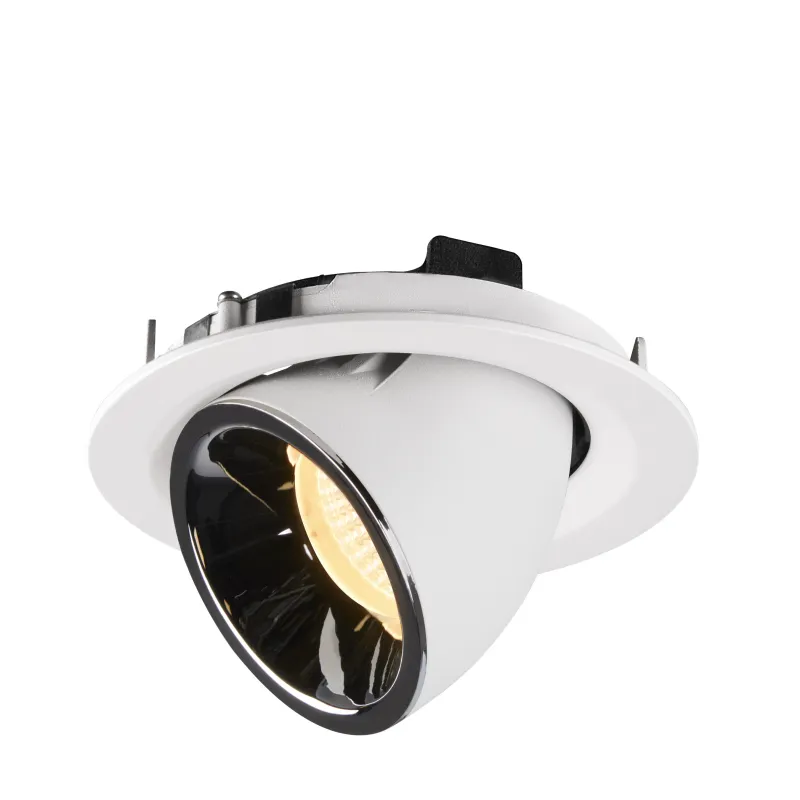 NUMINOS® GIMBLE M, encastré de plafond intérieur, 40 deg , blanc/chrome, LED, 17,5W, 3000K