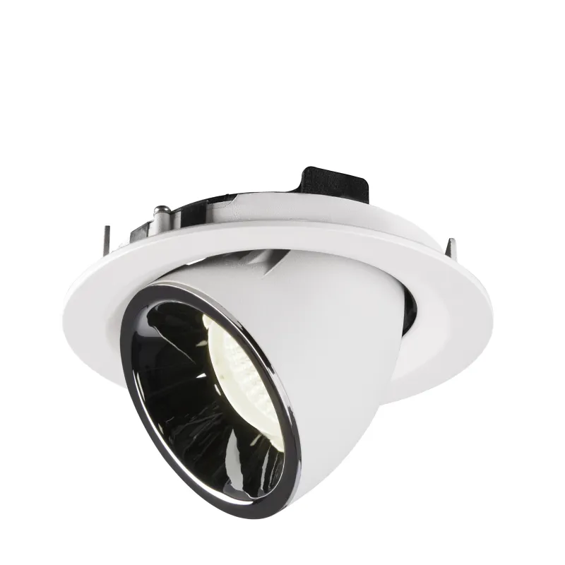 NUMINOS® GIMBLE M, encastré de plafond intérieur, 40 deg , blanc/chrome, LED, 17,5W, 4000K