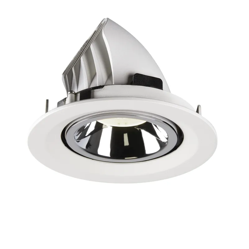 NUMINOS® GIMBLE M, encastré de plafond intérieur, 40 deg , blanc/chrome, LED, 17,5W, 4000K