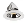 NUMINOS® GIMBLE M, encastré de plafond intérieur, 55 deg , blanc/chrome, LED, 17,5W, 2700K