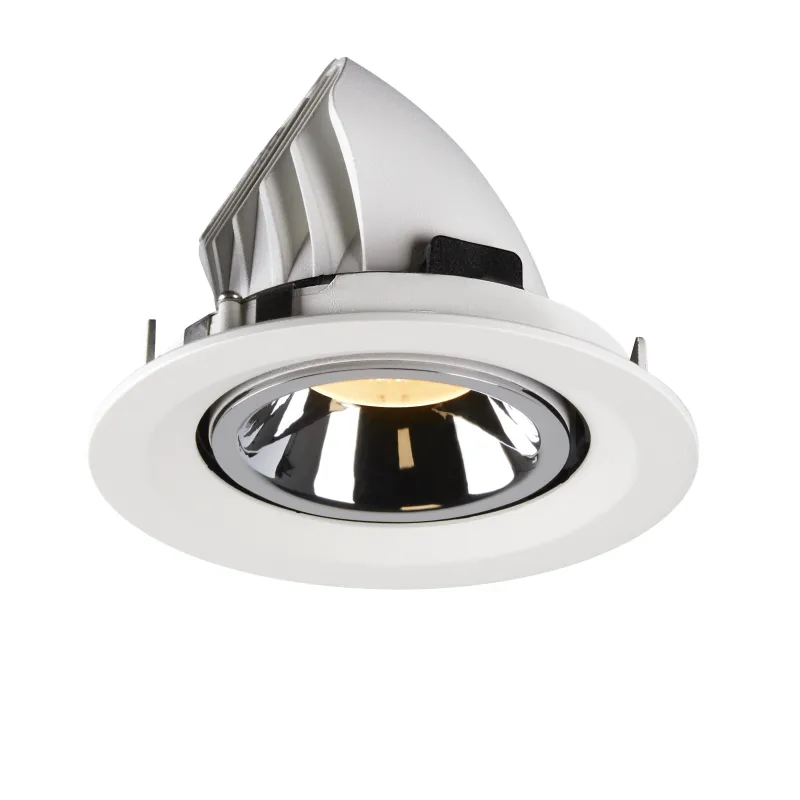NUMINOS® GIMBLE M, encastré de plafond intérieur, 55 deg , blanc/chrome, LED, 17,5W, 3000K