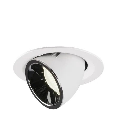 NUMINOS® GIMBLE M, encastré de plafond intérieur, 55 deg , blanc/chrome, LED, 17,5W, 4000K