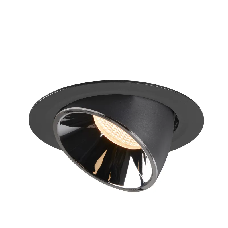 NUMINOS® GIMBLE XL, encastré de plafond intérieur, 20 deg , noir/chrome, LED, 37,4W, 2700K