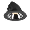 NUMINOS® GIMBLE XL, encastré de plafond intérieur, 20 deg , noir/chrome, LED, 37,4W, 2700K