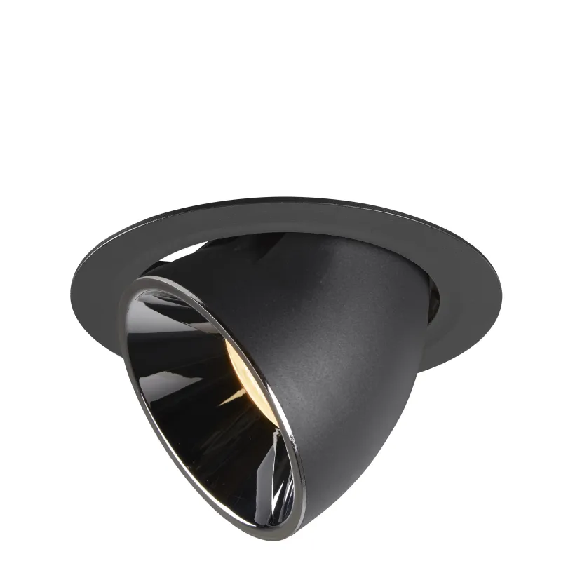 NUMINOS® GIMBLE XL, encastré de plafond intérieur, 20 deg , noir/chrome, LED, 37,4W, 3000K
