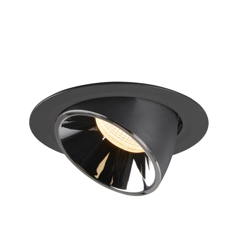 NUMINOS® GIMBLE XL, encastré de plafond intérieur, 20 deg , noir/chrome, LED, 37,4W, 3000K