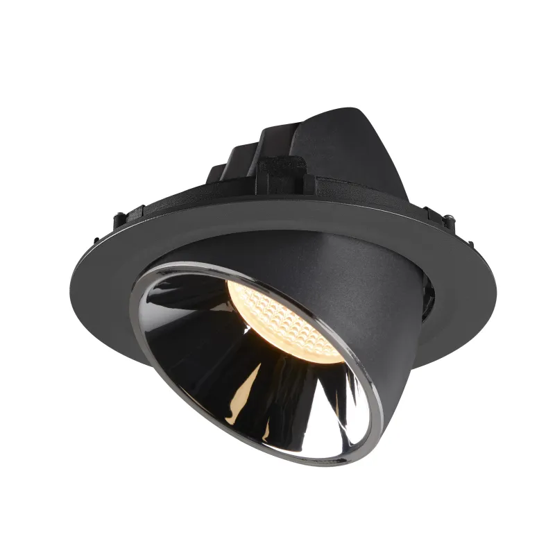 NUMINOS® GIMBLE XL, encastré de plafond intérieur, 40 deg , noir/chrome, LED, 37,4W, 3000K