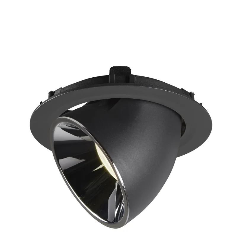 NUMINOS® GIMBLE XL, encastré de plafond intérieur, 40 deg , noir/chrome, LED, 37,4W, 4000K