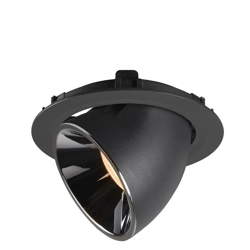 NUMINOS® GIMBLE XL, encastré de plafond intérieur, 55 deg , noir/chrome, LED, 37,4W, 2700K