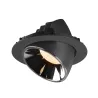 NUMINOS® GIMBLE XL, encastré de plafond intérieur, 55 deg , noir/chrome, LED, 37,4W, 2700K