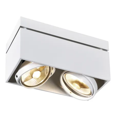 KARDAMOD, plafonnier intérieur, double, rectangulaire, blanc, GU10/QPAR111, 2x 75W max