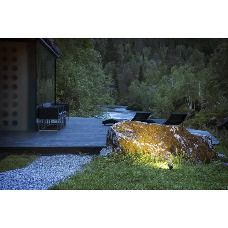 HELIA SPOT S, projecteur extérieur, simple, anthracite, LED, 8W, 3000K, IP55, variable