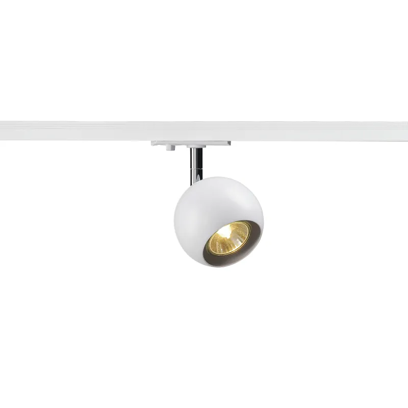 LIGHT EYE® 90, spot pour rail 1 allumage intérieur, blanc/chrome, GU10/QPAR51, 50W max
