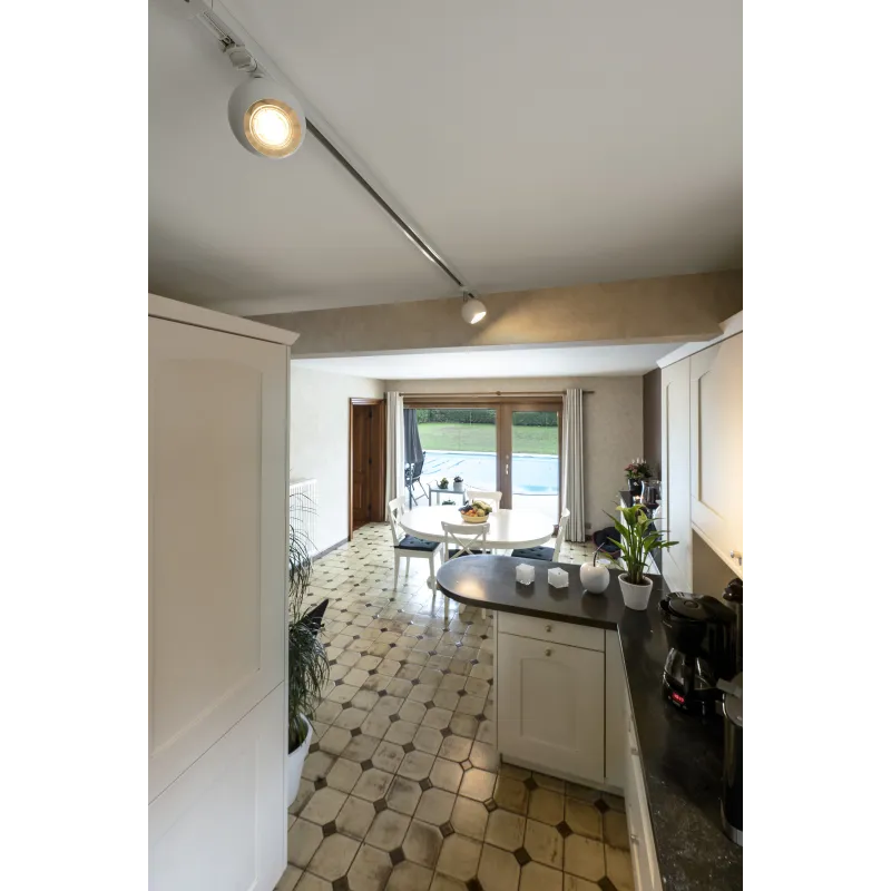LIGHT EYE® 90, spot pour rail 1 allumage intérieur, blanc/chrome, GU10/QPAR51, 50W max