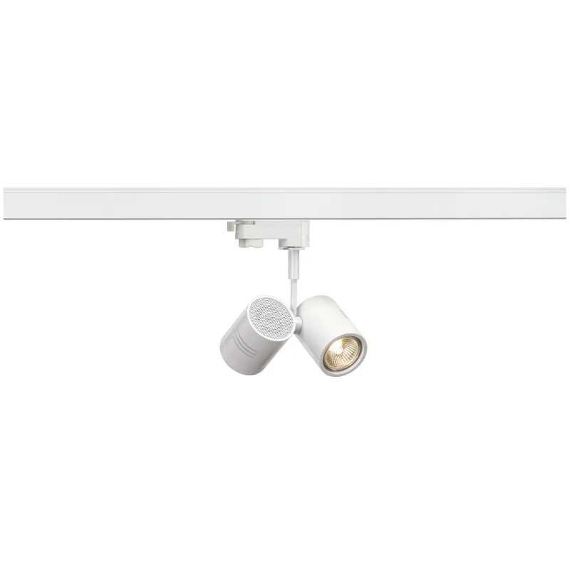 BIMA, spot pour rail 3 allumages intérieur, double, blanc mat, GU10/QPAR51, 2x 50W max