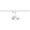 BIMA, spot pour rail 3 allumages intérieur, double, blanc mat, GU10/QPAR51, 2x 50W max