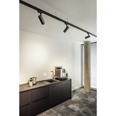 NUMINOS® S, spot pour rail 3 allumages intérieur, 24 deg , noir, LED, 11W, 3000K, variable