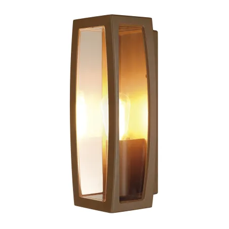 MERIDIAN BOX, applique extérieure, diffuseur transparent, rouille, E27, 25W max, IP54