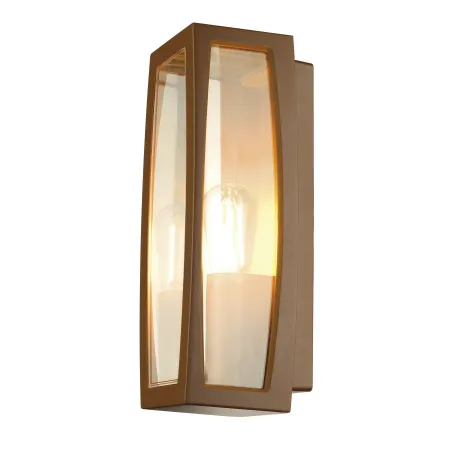 MERIDIAN BOX, applique extérieure, diffuseur transparent, rouille, E27, 25W max, IP54