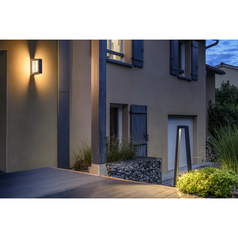 BOOKAT, applique extérieure, anthracite, LED, 15W, 3000/4000K, IP65, interrupteur CCT