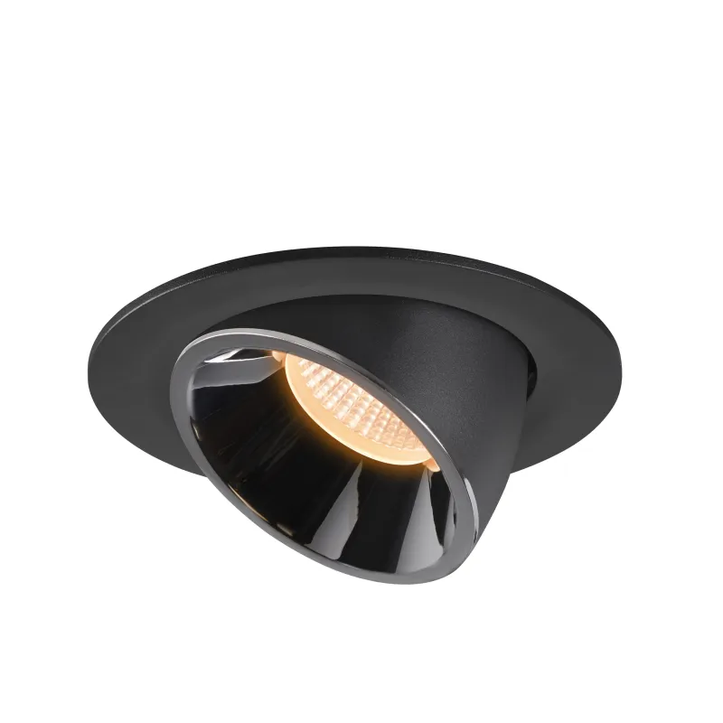 NUMINOS® GIMBLE L, encastré de plafond intérieur, 20 deg , noir/chrome, LED, 25,4W, 2700K