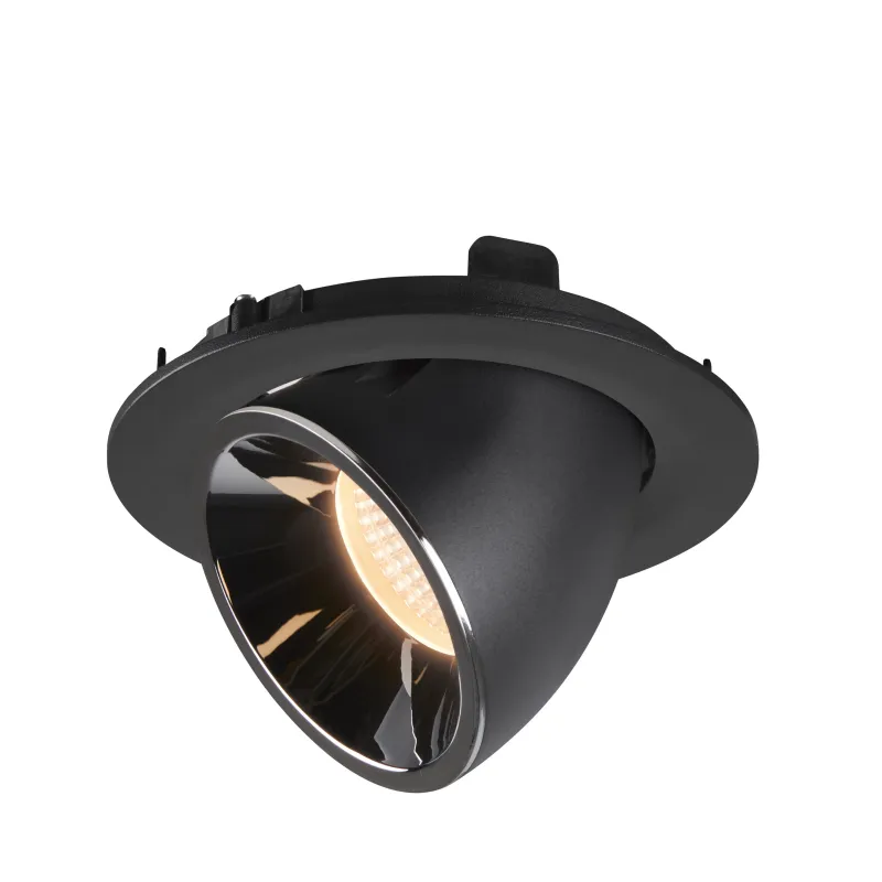 NUMINOS® GIMBLE L, encastré de plafond intérieur, 20 deg , noir/chrome, LED, 25,4W, 2700K