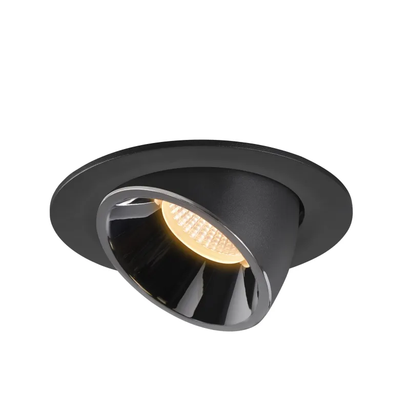 NUMINOS® GIMBLE L, encastré de plafond intérieur, 20 deg , noir/chrome, LED, 25,4W, 3000K