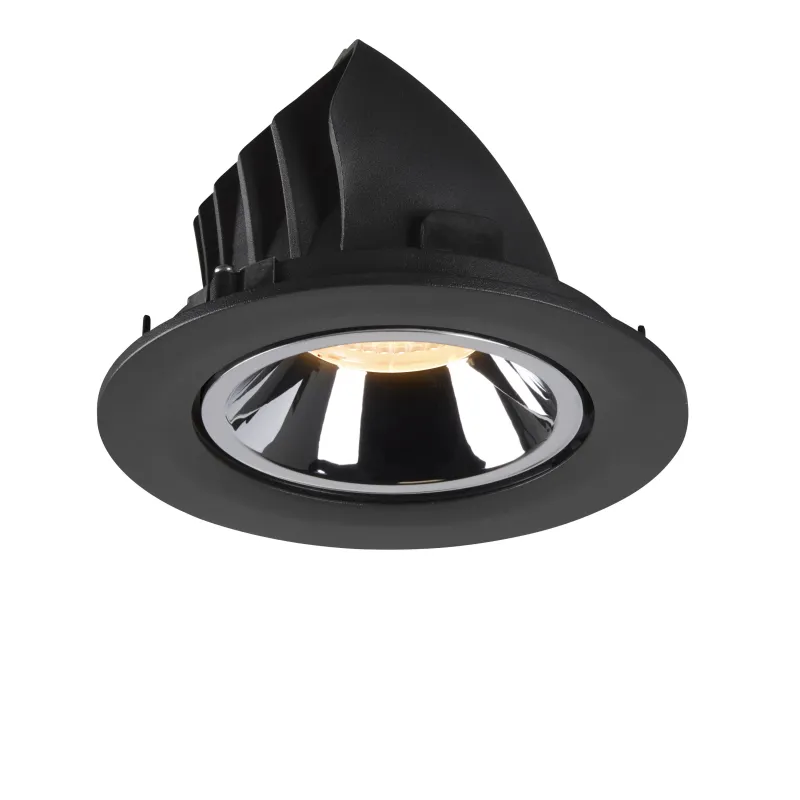 NUMINOS® GIMBLE L, encastré de plafond intérieur, 20 deg , noir/chrome, LED, 25,4W, 3000K