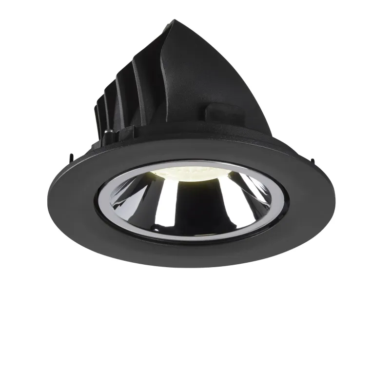 NUMINOS® GIMBLE L, encastré de plafond intérieur, 20 deg , noir/chrome, LED, 25,4W, 4000K