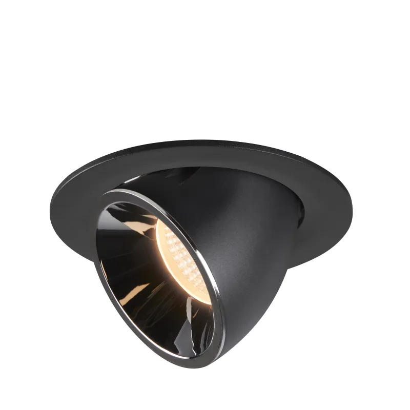 NUMINOS® GIMBLE L, encastré de plafond intérieur, 40 deg , noir/chrome, LED, 25,4W, 2700K