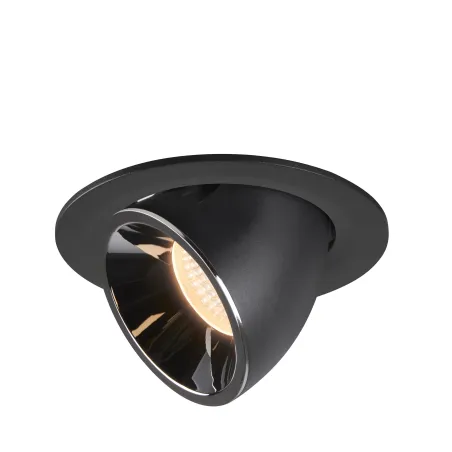 NUMINOS® GIMBLE L, encastré de plafond intérieur, 40 deg , noir/chrome, LED, 25,4W, 2700K