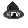 NUMINOS® GIMBLE L, encastré de plafond intérieur, 40 deg , noir/chrome, LED, 25,4W, 2700K