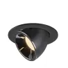 NUMINOS® GIMBLE L, encastré de plafond intérieur, 40 deg , noir/chrome, LED, 25,4W, 3000K