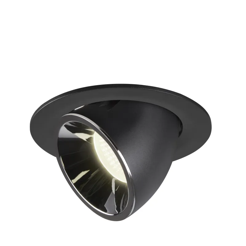 NUMINOS® GIMBLE L, encastré de plafond intérieur, 40 deg , noir/chrome, LED, 25,4W, 4000K