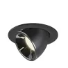 NUMINOS® GIMBLE L, encastré de plafond intérieur, 40 deg , noir/chrome, LED, 25,4W, 4000K