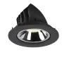 NUMINOS® GIMBLE L, encastré de plafond intérieur, 40 deg , noir/chrome, LED, 25,4W, 4000K