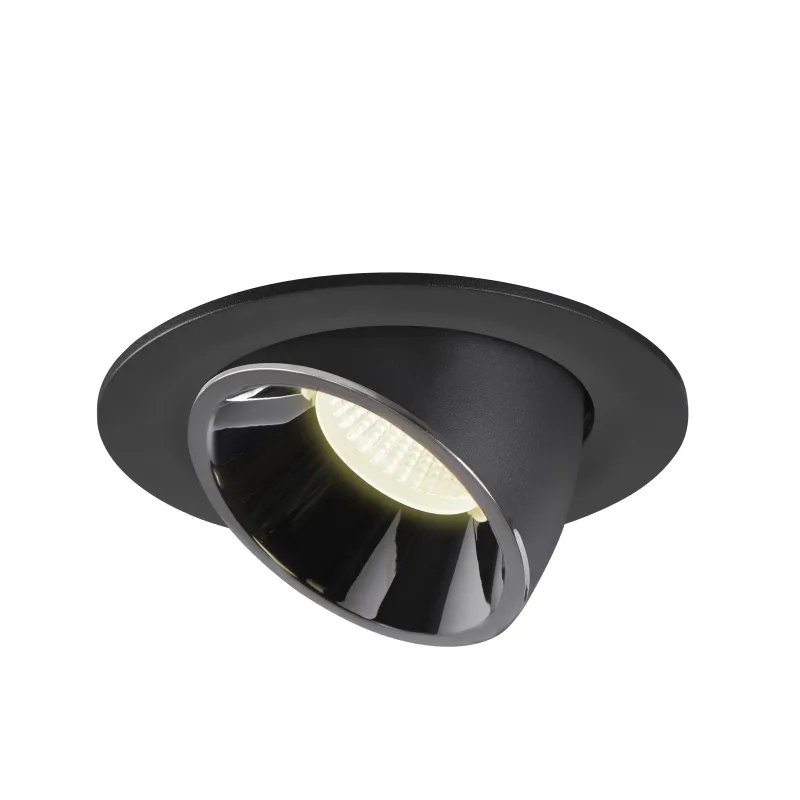 NUMINOS® GIMBLE L, encastré de plafond intérieur, 55 deg , noir/chrome, LED, 25,4W, 4000K