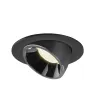 NUMINOS® GIMBLE L, encastré de plafond intérieur, 55 deg , noir/chrome, LED, 25,4W, 4000K