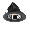 NUMINOS® GIMBLE M, encastré de plafond intérieur, 20 deg , noir/chrome, LED, 17,5W, 2700K