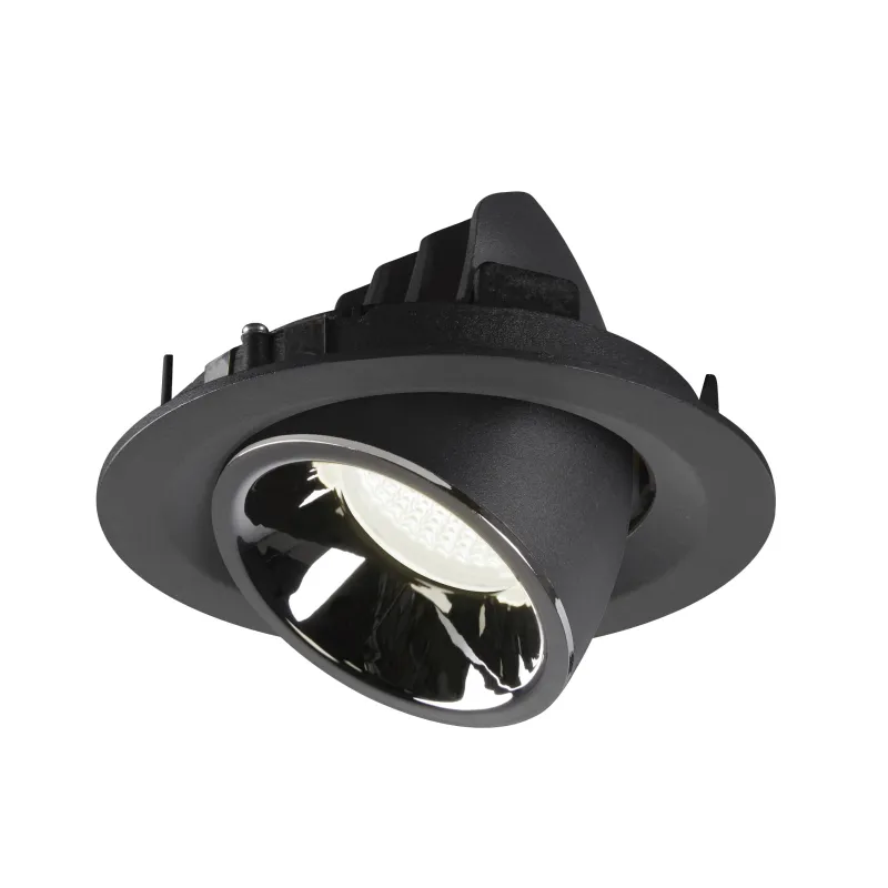 NUMINOS® GIMBLE M, encastré de plafond intérieur, 20 deg , noir/chrome, LED, 17,5W, 4000K