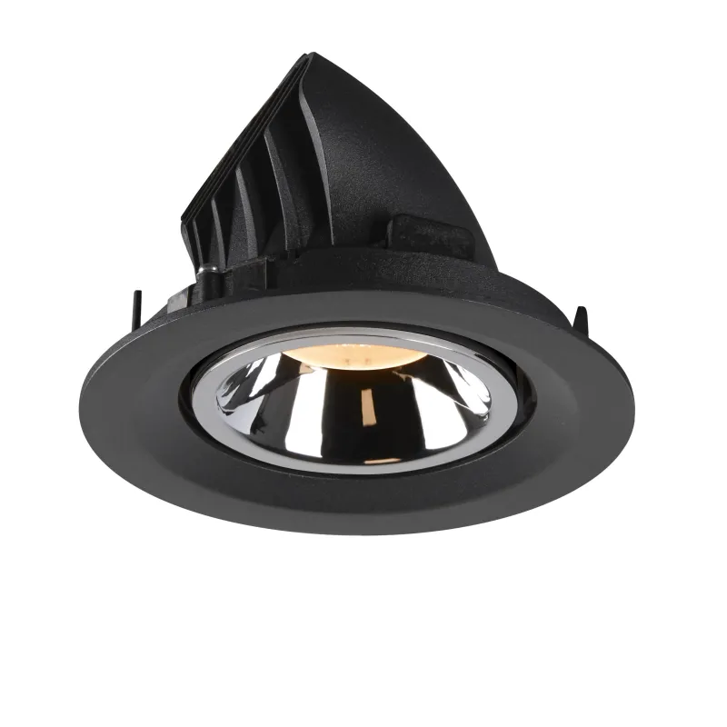 NUMINOS® GIMBLE M, encastré de plafond intérieur, 40 deg , noir/chrome, LED, 17,5W, 2700K