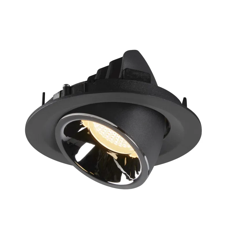 NUMINOS® GIMBLE M, encastré de plafond intérieur, 40 deg , noir/chrome, LED, 17,5W, 3000K