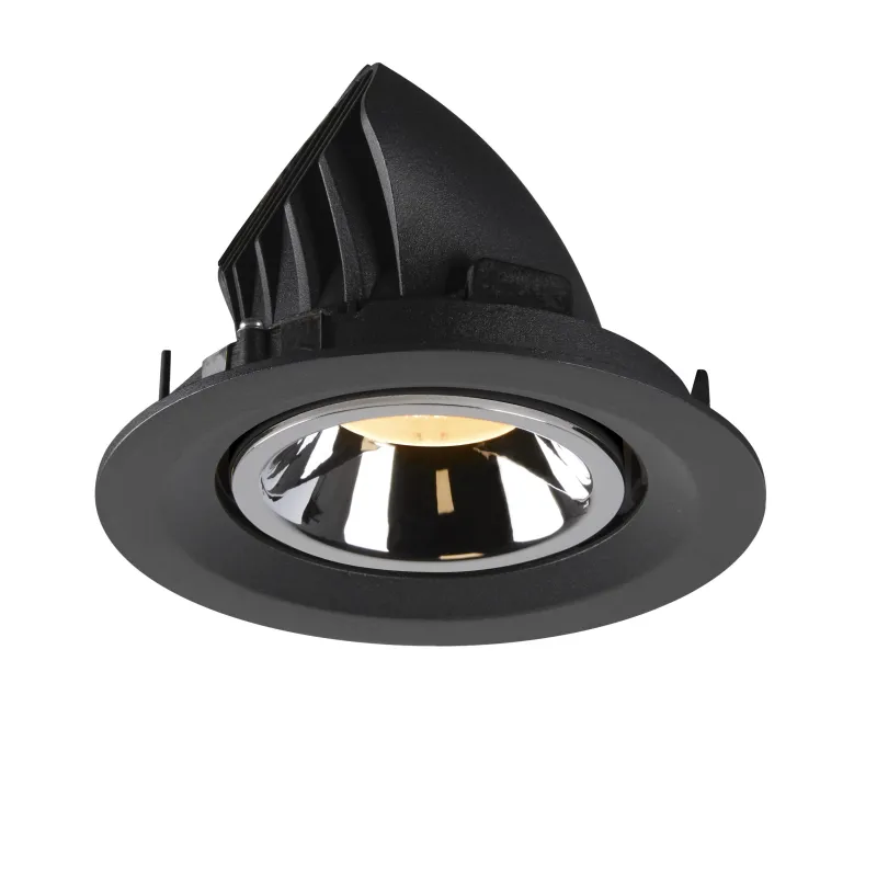 NUMINOS® GIMBLE M, encastré de plafond intérieur, 40 deg , noir/chrome, LED, 17,5W, 3000K
