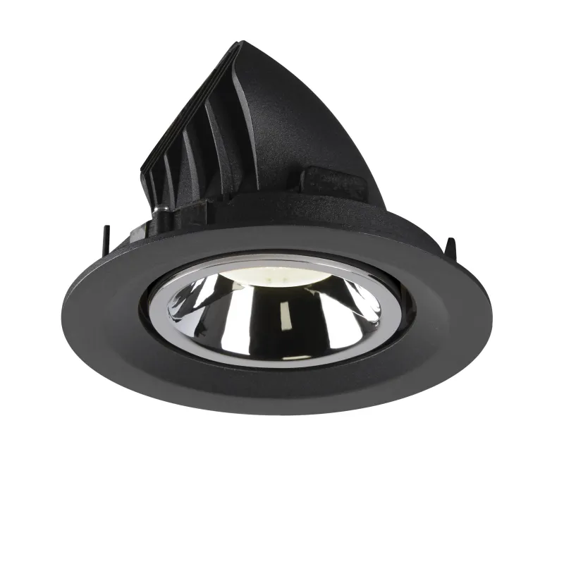 NUMINOS® GIMBLE M, encastré de plafond intérieur, 40 deg , noir/chrome, LED, 17,5W, 4000K