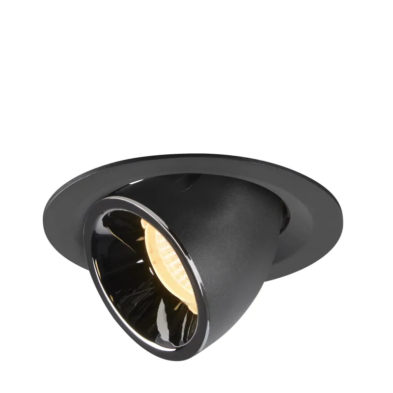 NUMINOS® GIMBLE M, encastré de plafond intérieur, 55 deg , noir/chrome, LED, 17,5W, 3000K